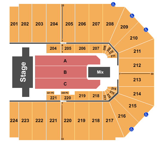 EJ Nutter Center TSO Seating Chart